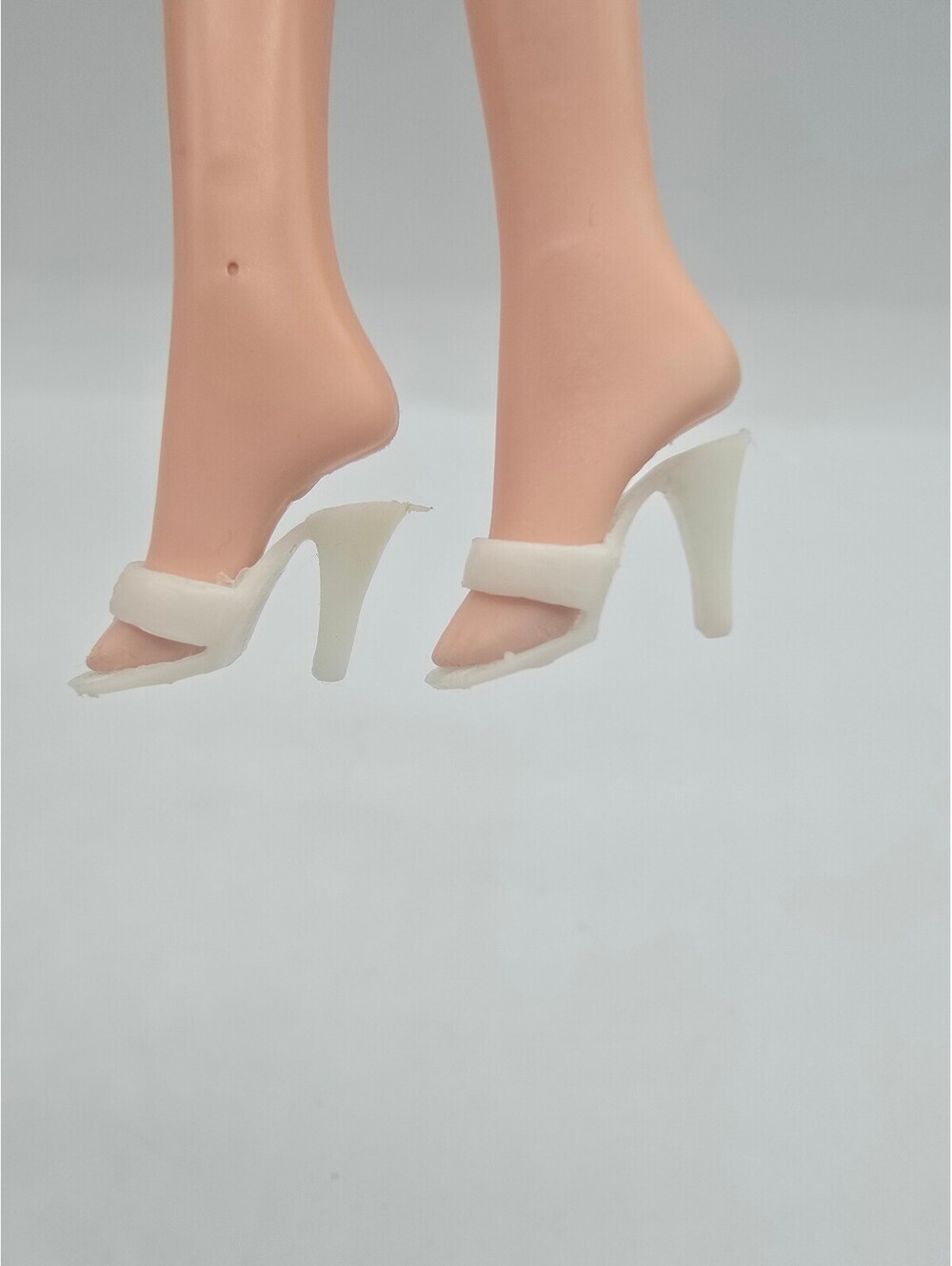 Vintage white Barbie mule heels